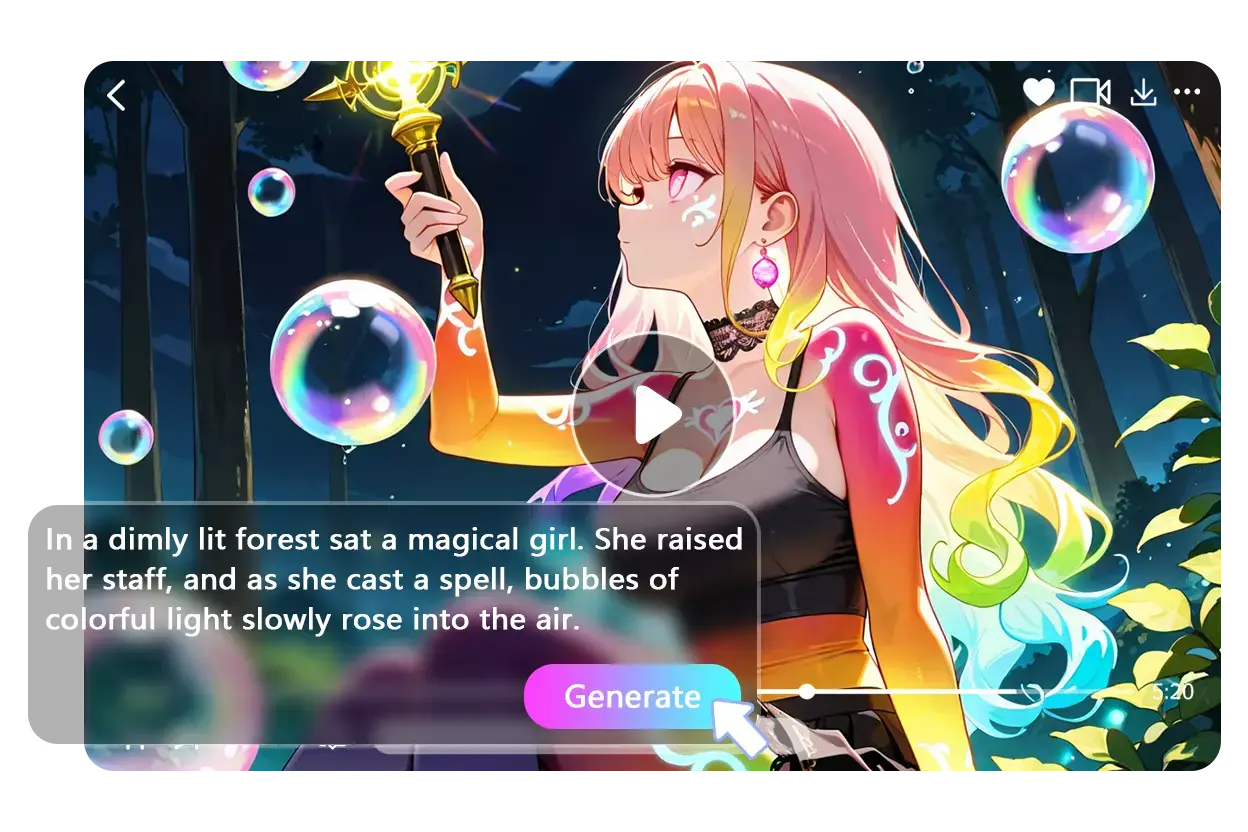 テキストをアニメ動画に変換