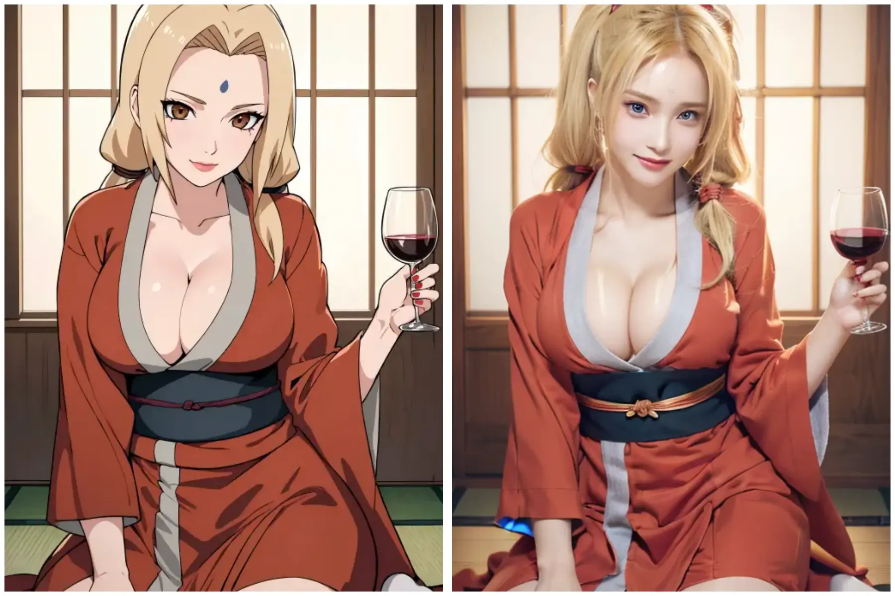 アニメキャラをリアルなAI美少女に変換