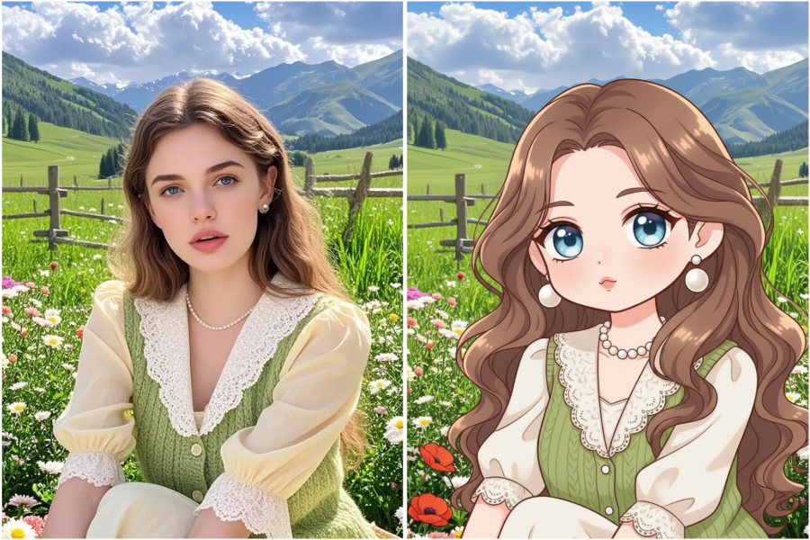 convert photo into chibi image