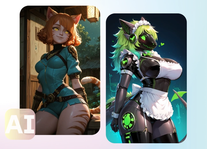 ai furry art for game in seconds