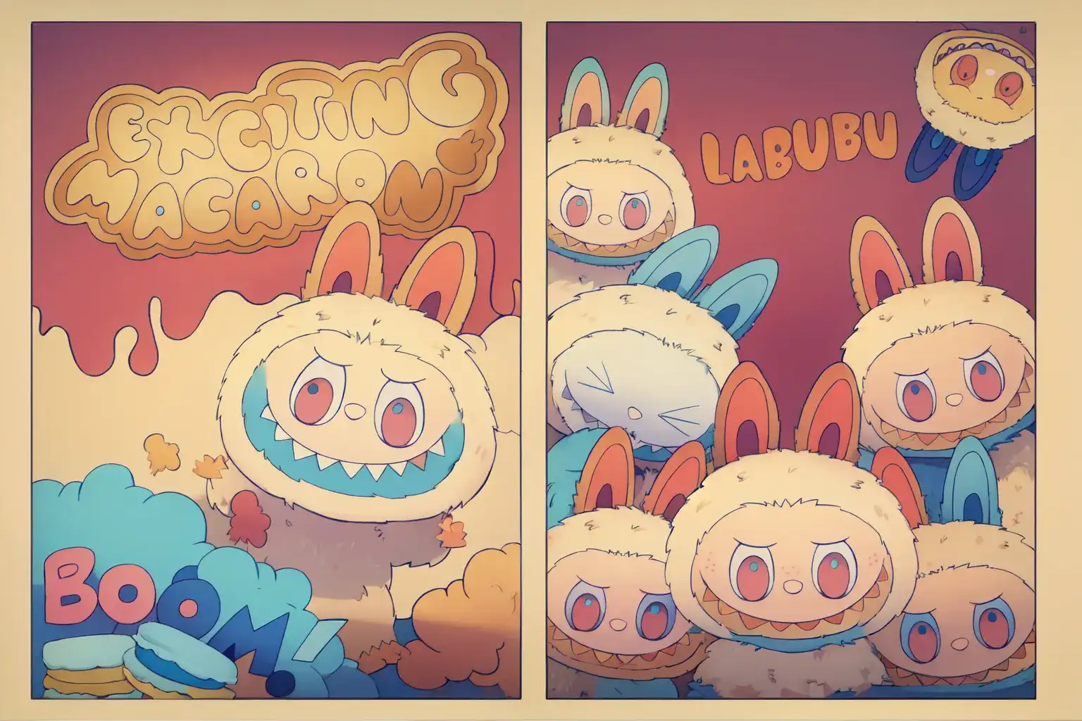 coloring labubu line art