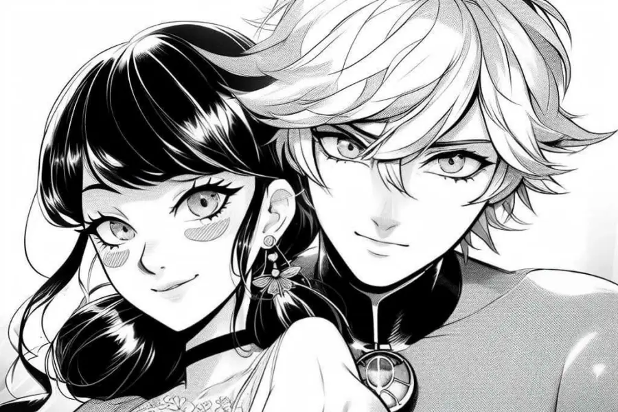B&W manga page
