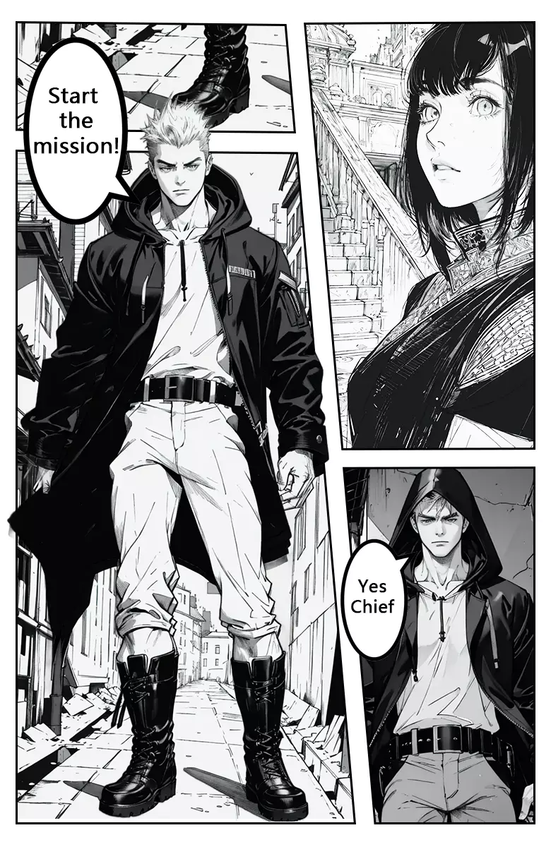 black and white manga