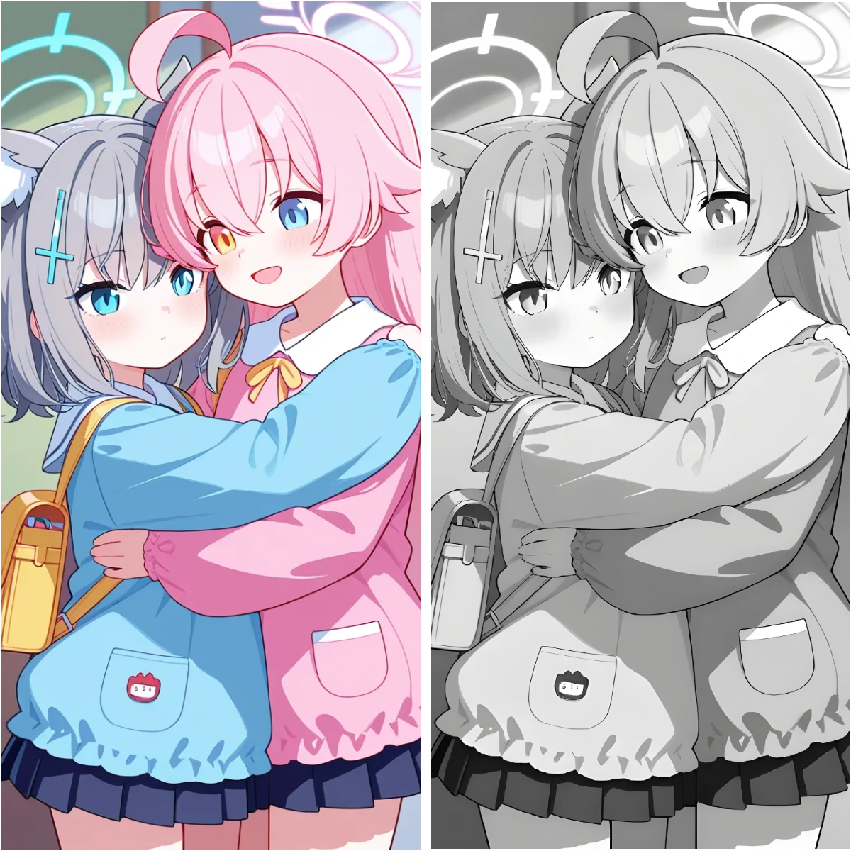 turn anime image to B&W image