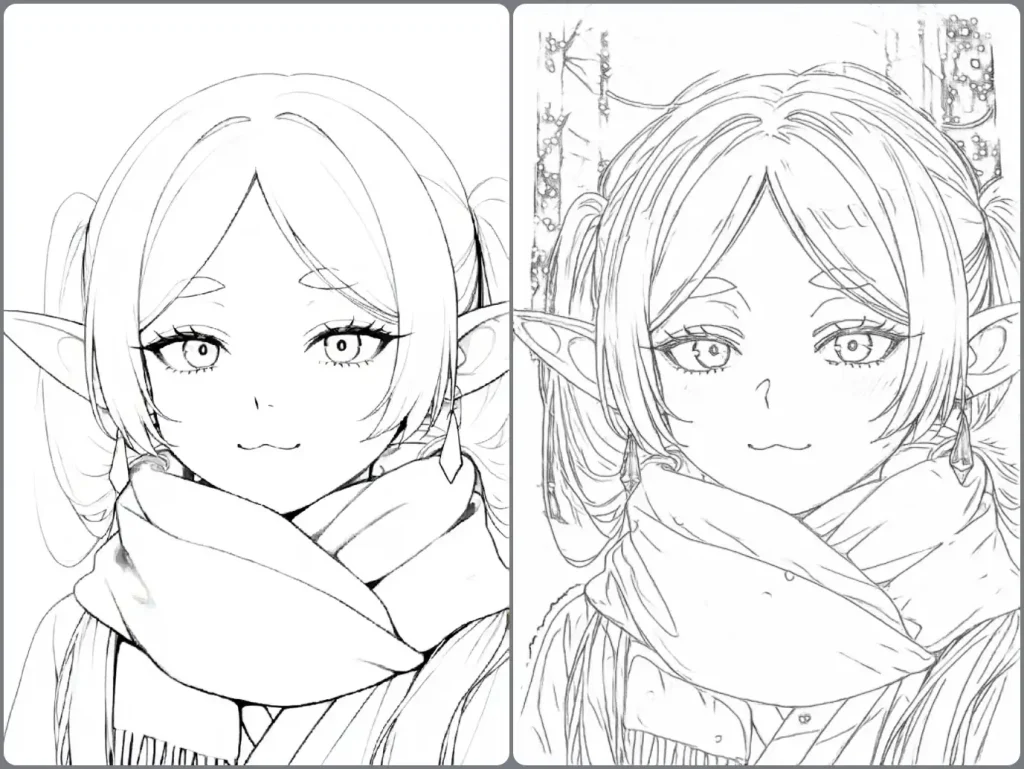 different line art