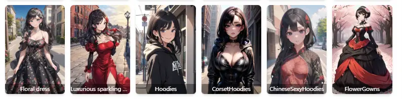Costume LoRA examples