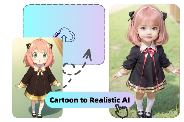 convert cartoon to realistic photo