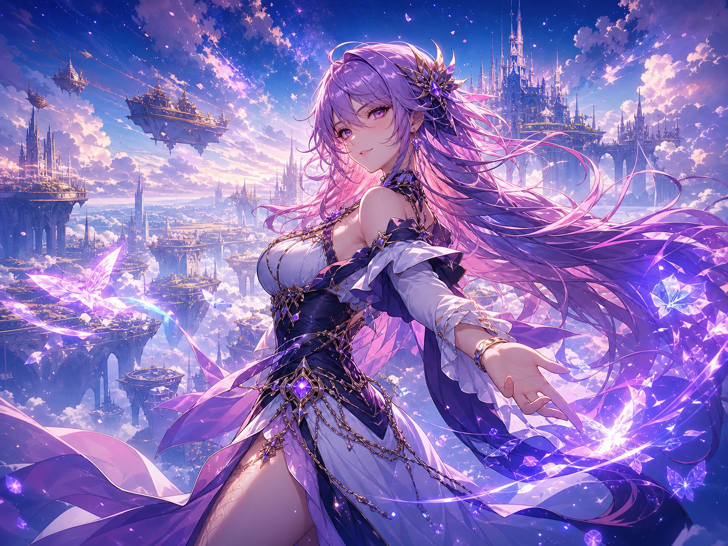 Colorful anime artwork generated from a text prompt