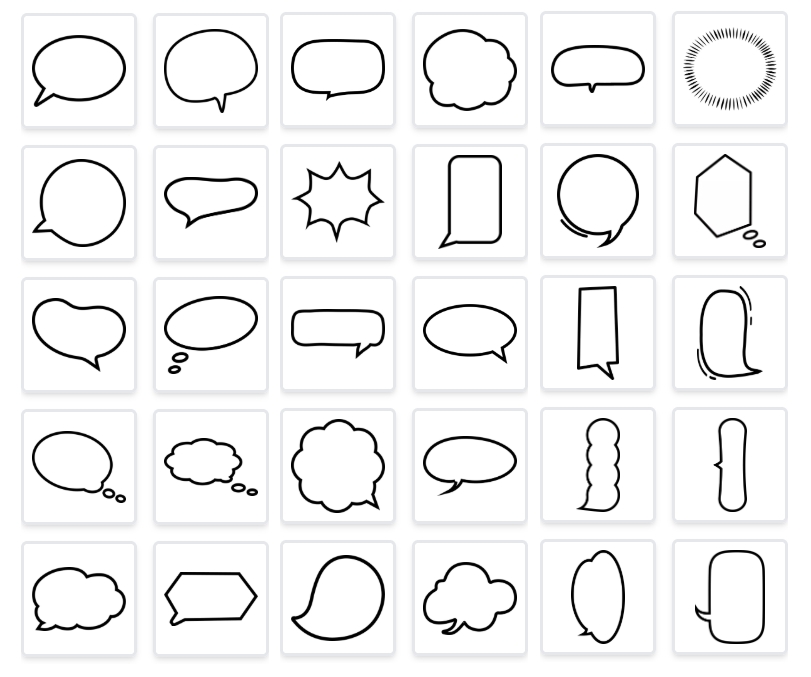 30+ manga speech bubble templates