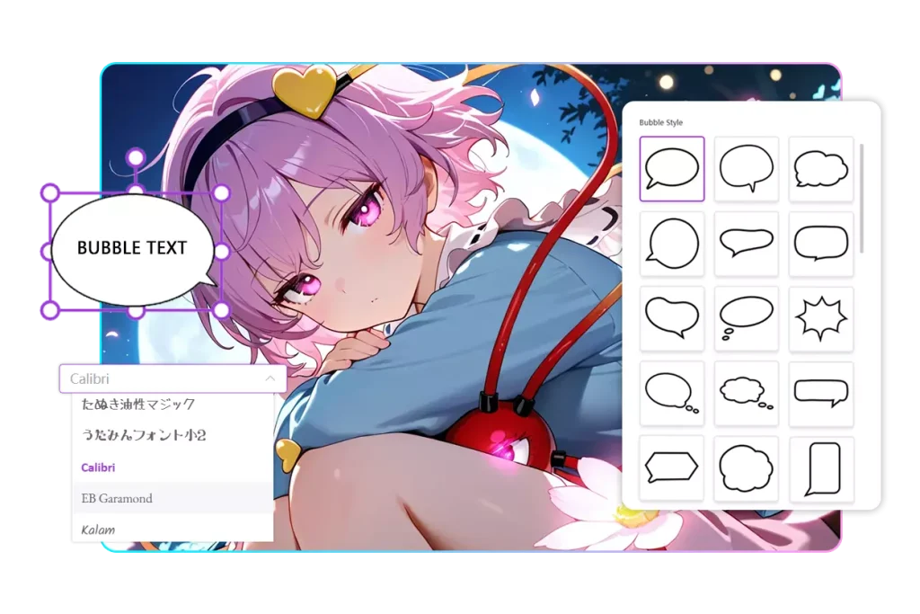 Manga Speech Bubble Generator preview