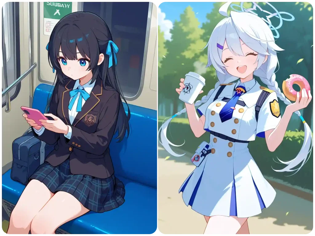 制服の画像AIアート生成