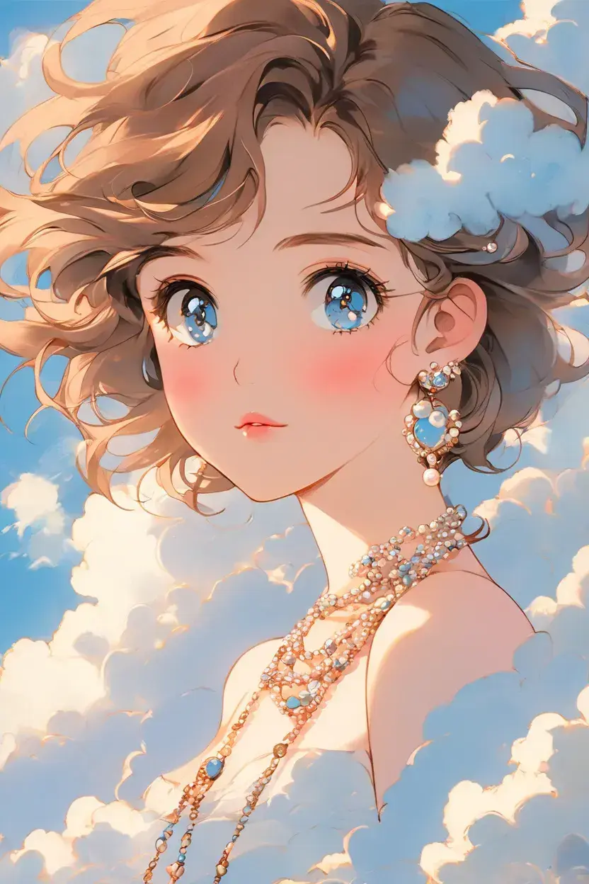 茶髪のアニメ少女