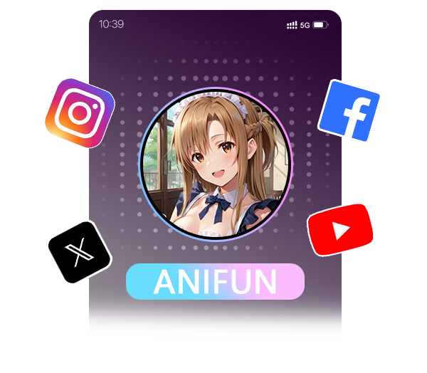 オリジナルアニメアバターを作成
