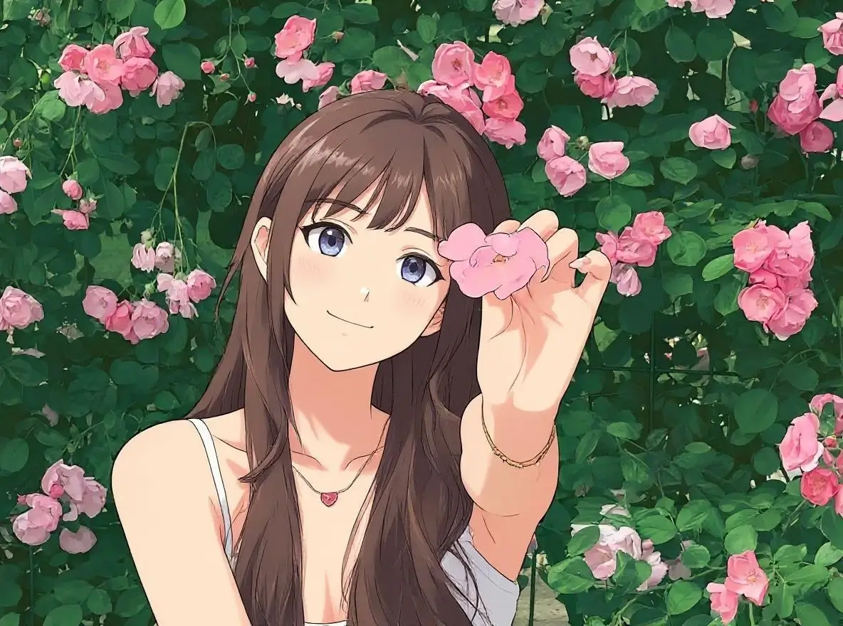 フラワーガールをアニメ風に変換する