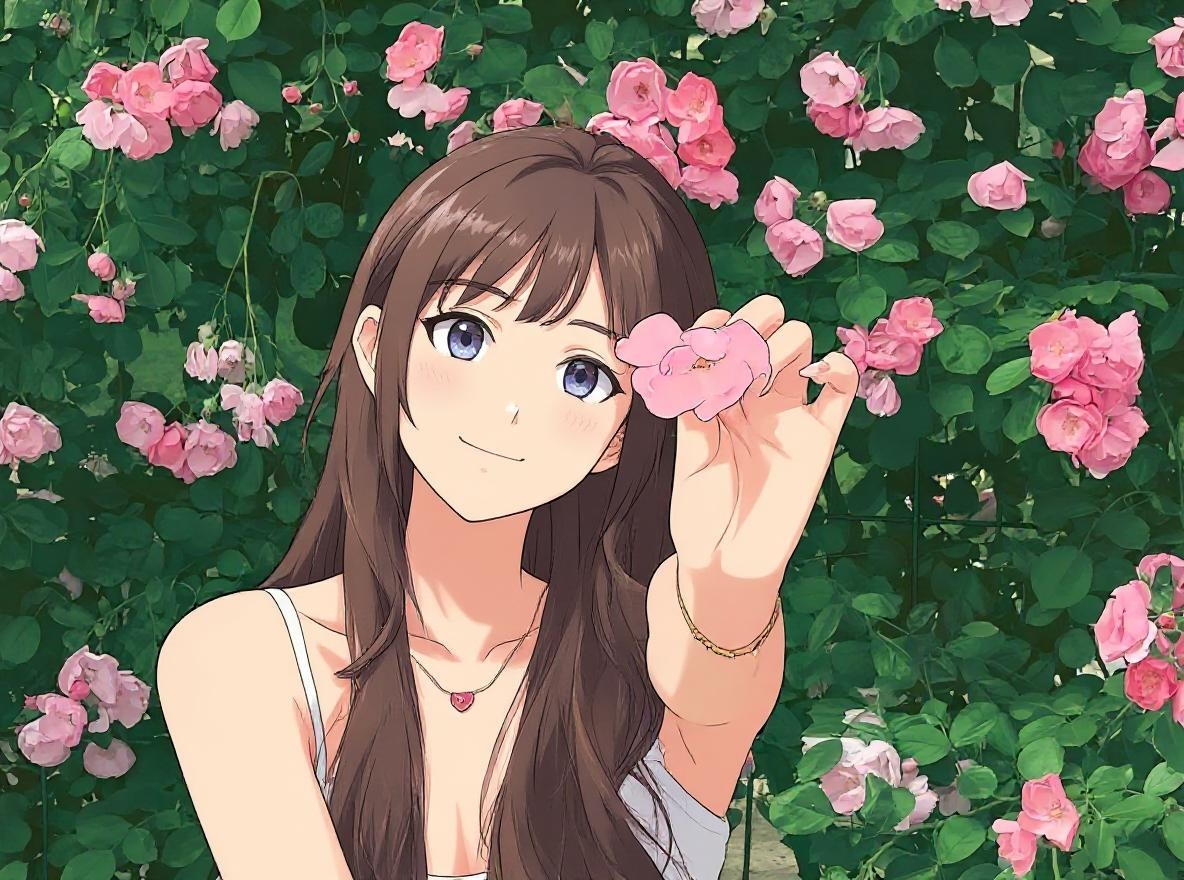 turn flower girl into anime style