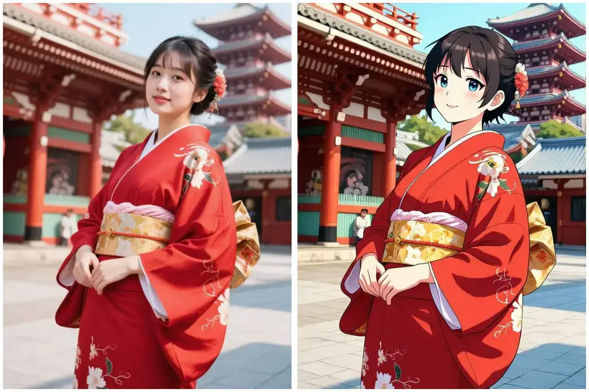 人物をアニメ化