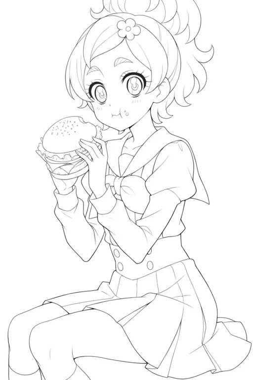 AI manga colorizer line art preset 1