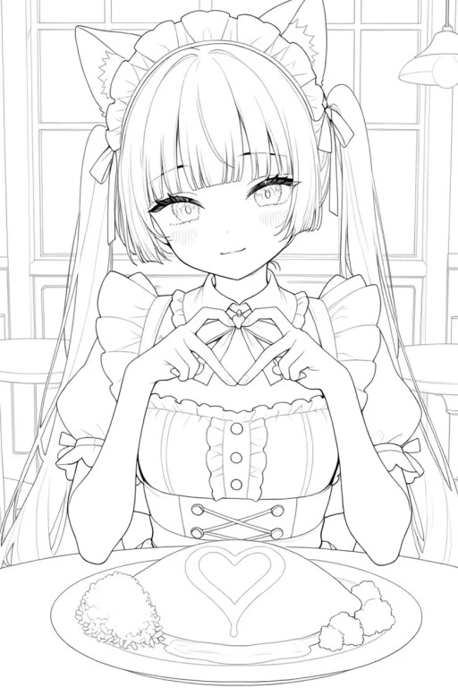 AI manga colorizer line art preset 3