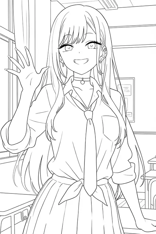 AI manga colorizer line art preset 4