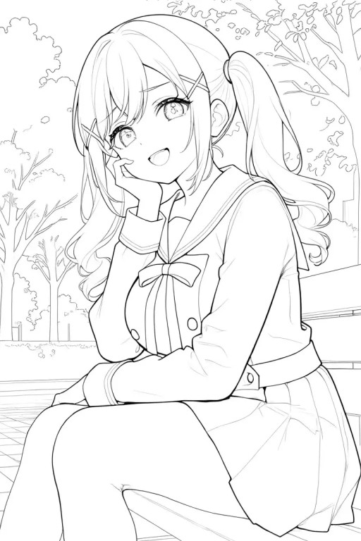 AI manga colorizer line art preset 2